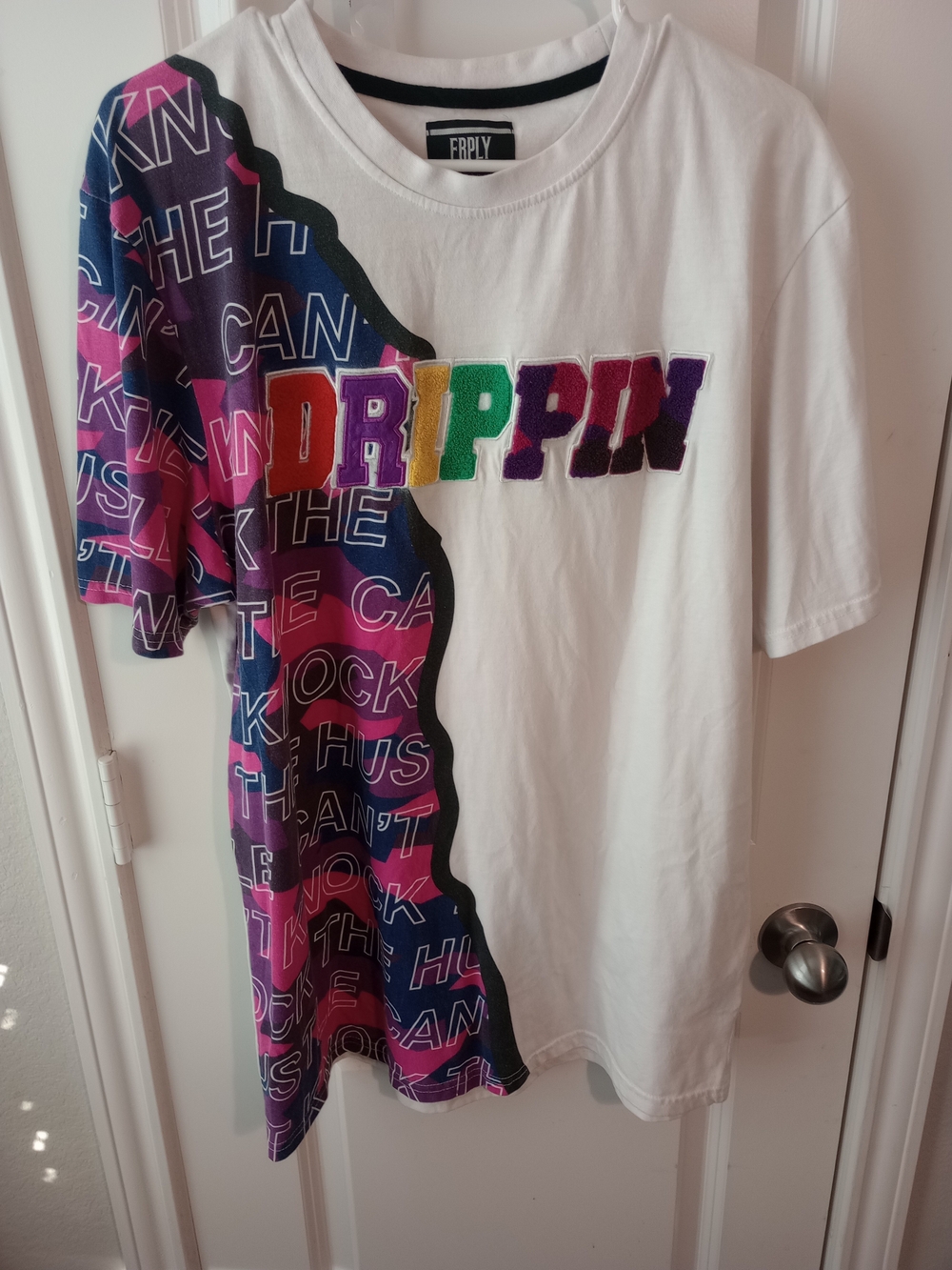 'Drippin' Rainbow Graphic Tee - White & Multicolor